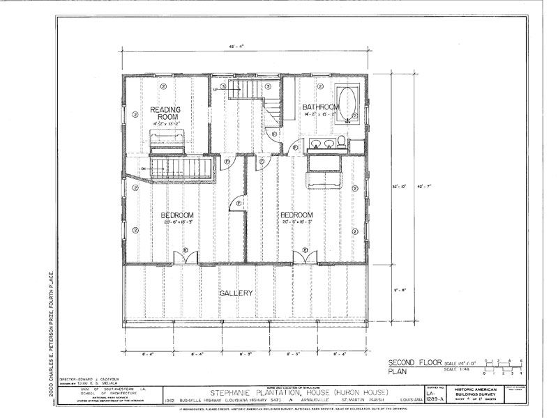   Plantation, country style home plan, brick & wood design, wide porch