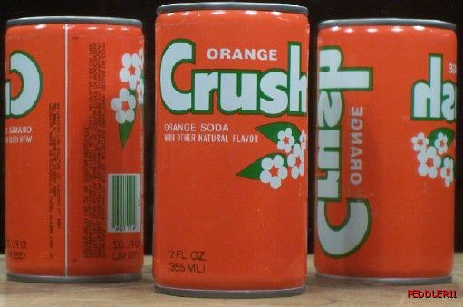 ORANGE CRUSH SODA CAN BANK 7 UP BOTTLING ILLINOIS 65bc  