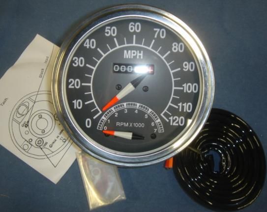 SPEEDOMETER TACHOMETER GAUGE TANK DASH HARLEY FL CUSTOM  