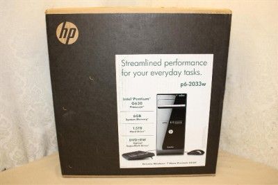 HP p6 2033w Desktop PC Bundle NEW   