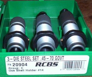 45 70 govt steel Die Set R.C.B.S. RCBS Dies Reloading Reload rifle 