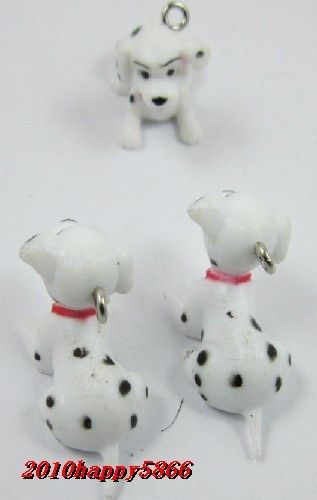 Free ship 8pcs Very lovely dog Polymer charms pendant 30x17mm  