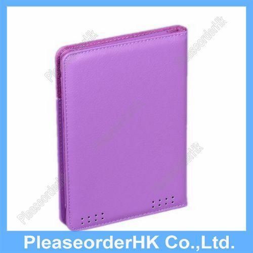 Hot PU Leather Purple Folding Cover Case Pouch for eBook  Kindle 