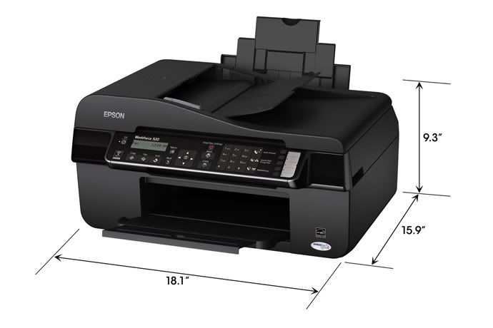 EPSON WORKFORCE 520 WIRELESS 4 In 1 PRINTER (NO INK) 0010343877092 