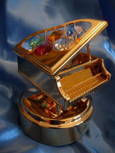 Gold Piano Nutcracker Waltz of Flowers & Faberge Rd Egg  