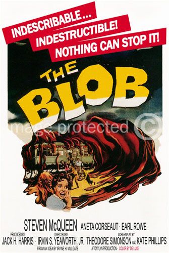 Vintage Science Fiction Horror Movie Poster The Blob  