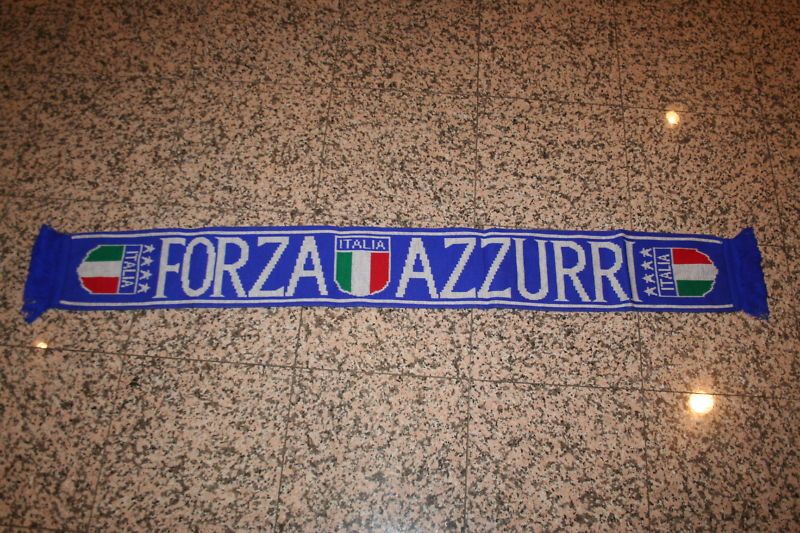 ITALIA FORZA AZZURRI BLUE SCARF SCARVES WORLD CUP ITALY  
