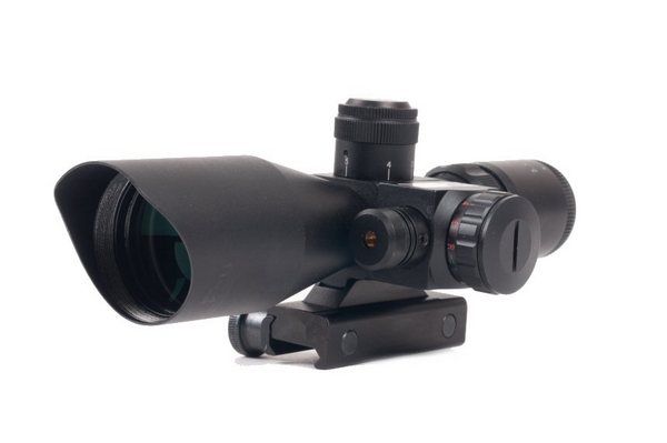 UAG TACTICAL 2.5 10x40 .223 RIFLE SCOPE+RED LASER 3D  