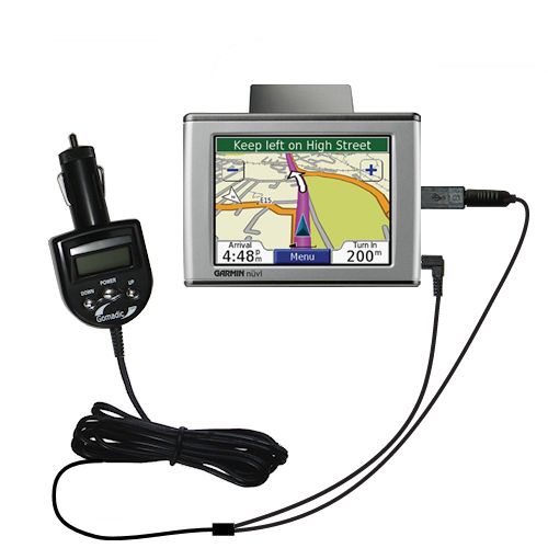 FM Transmitter Car Charger for Garmin Nuvi 350  