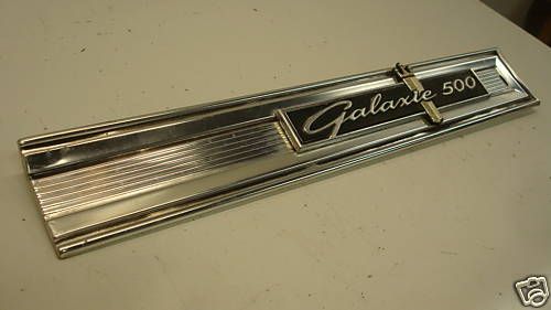 64 FORD GALAXIE 500 TAIL LIGHT PANEL TRIM MOLDING EMBLEM  