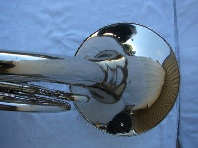 tuning adjustment the french horn shows light plating wear and 