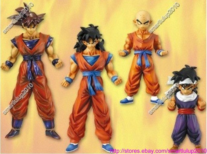   Krillin Yamcha Gohan Goku 4.4 PVC Action Figure Toy Set of 4  