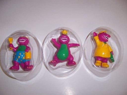 Barney Figurines, Lot of 3,Rare 3 Assorted  