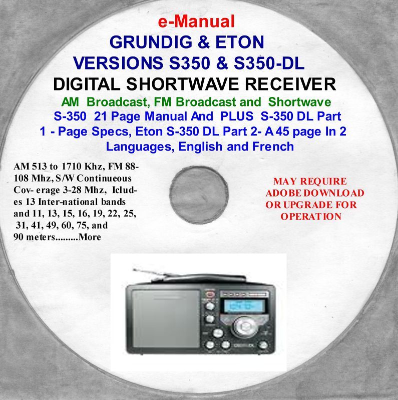 Grundig S 350 & Digital E ton Shortwave Radio, Grundig Operating 
