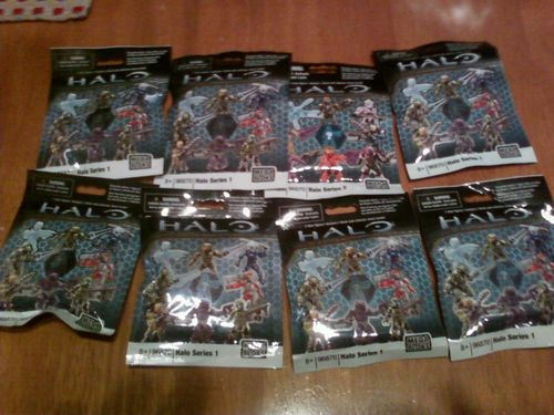 Halo Mega Bloks Series 1 Hero Mystery Packs Complete Set of 8 SEALED