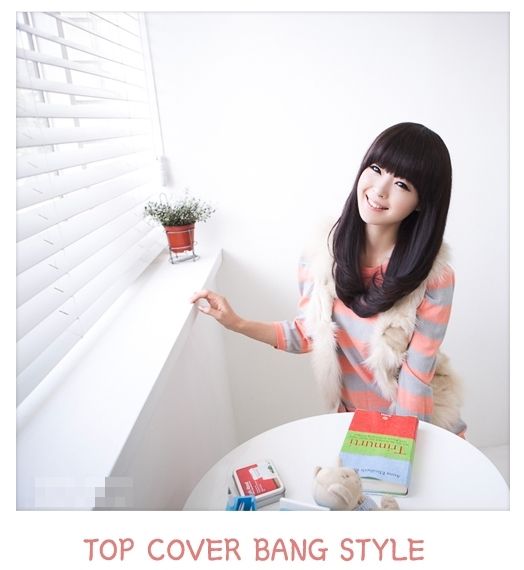   Top Cover Clip on Bangs Hair Pieces, Premium Hair Extensions Clip in