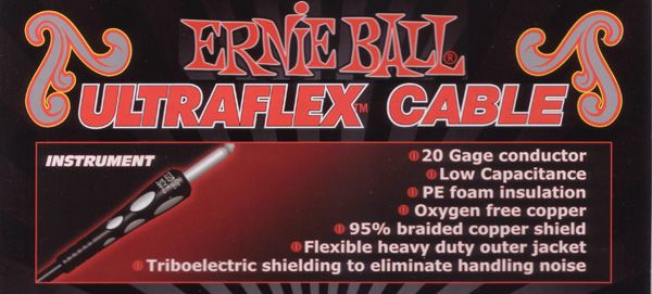 Ernie Ball Triboelectric 18 6 Black Instrument Cable  