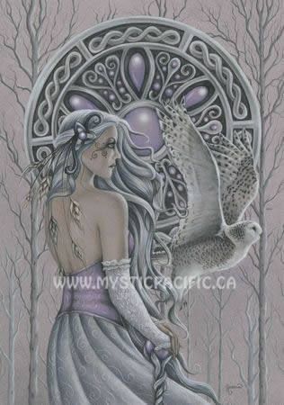 Arianrhod Celtic Goddess Jessica Galbreth Greeting Card  