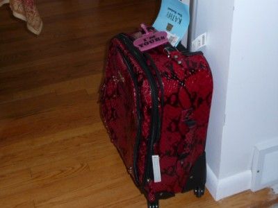 KATHY VAN ZEELAND RED SPINNER 20 CARRY ON LUGGAGE NWT  