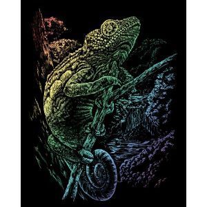 SCRAPERFOIL Scratch Art Kit   RAINBOW Lizard  