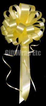 20 YELLOW RIBBON PULL BOWS WEDDING PEW GIFT DECORATIONS  