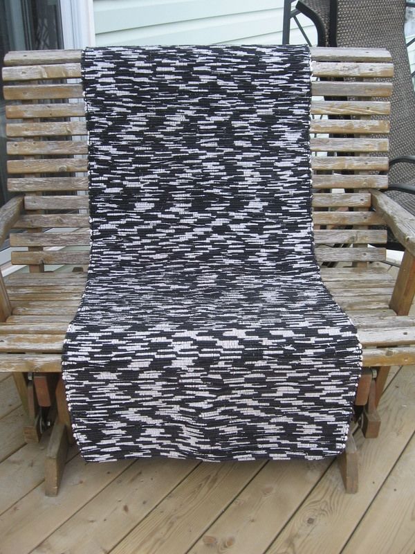 W35 VINTAGE RUG RAG WOVEN COTTON & JERSEY MATERIAL  