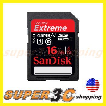   Extreme Class 10 SDHC SD HC UHS I UHS 1 45MB/s HD Video Memory Card