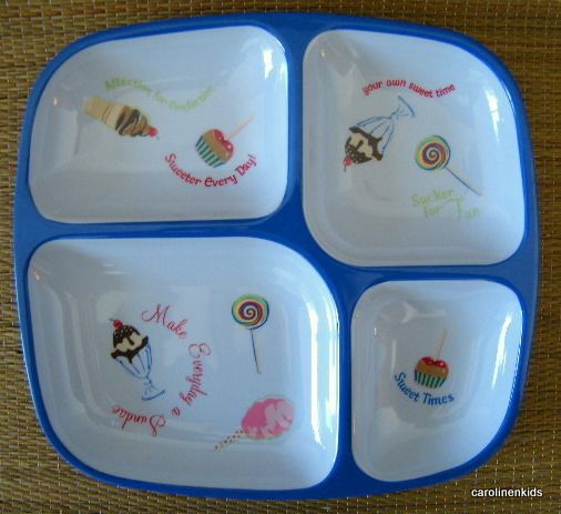 Target Home Melamine Happy Summer Sundae Sweets Plate Plastic Divided 