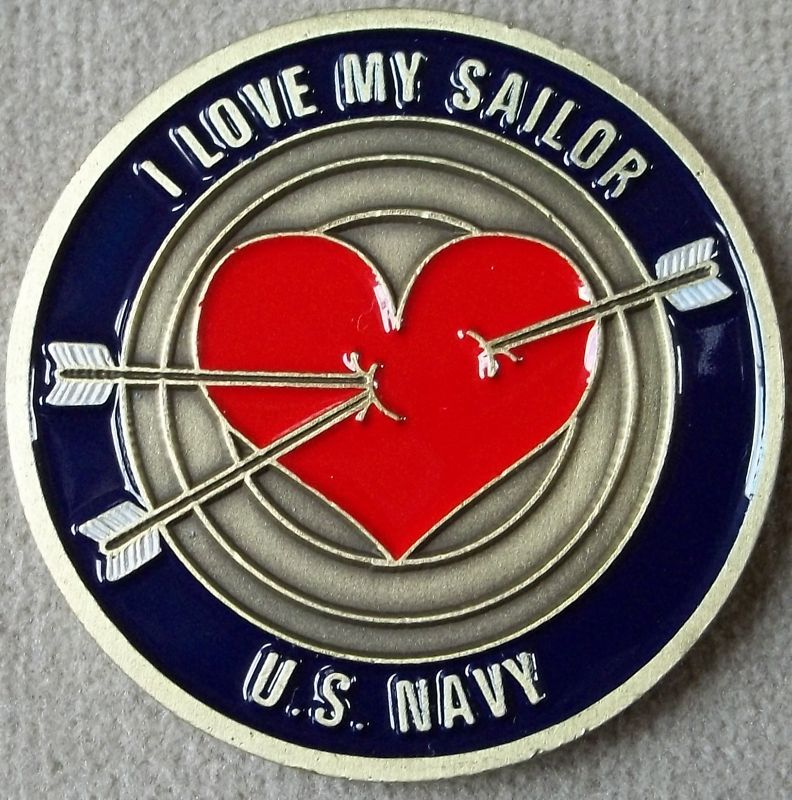 Navy / I Love My Sailor   Challenge Coin  