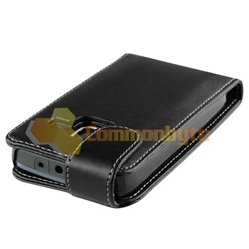 New Black Leather Case Cover Housing for Nokia C3 Phone  