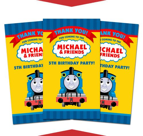 10 THOMAS THE TANK Birthday Party Favor THANK YOU TAGS  