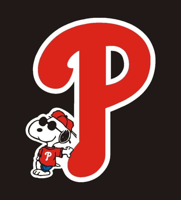 Philadelphia Phillies Decal Sticker Snoopy 4 #65a  