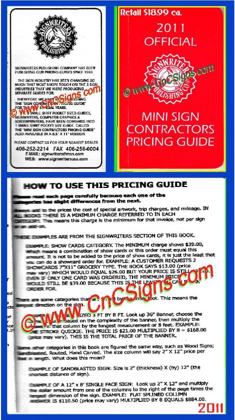 NEW SIGN Screen Print PRICE GUIDE Vinyl CUTTER PLOTTER  