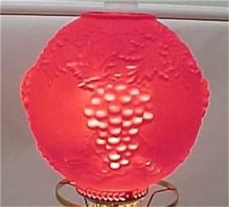   with the Wind Glass Ball Oil Lamp Shade Globe Red 10 Grapes Kerosene