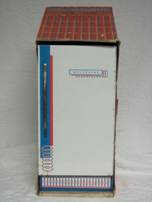   Wolverine Refrigerator In Original Box 15in. Wonderful Vintage Toy