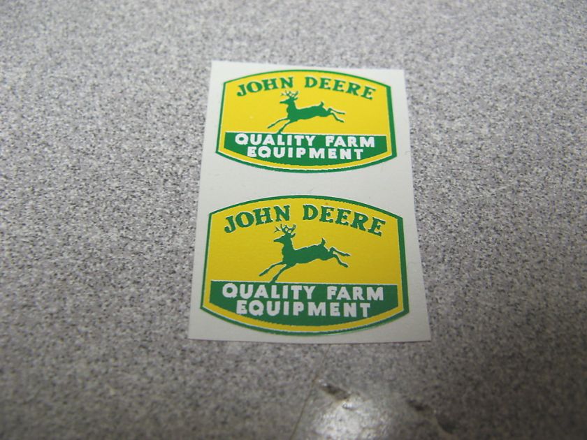   CUSTOM JOHN DEERE FARM EQUIPMENT TOY VINYL PEEL N STICK DECALS  