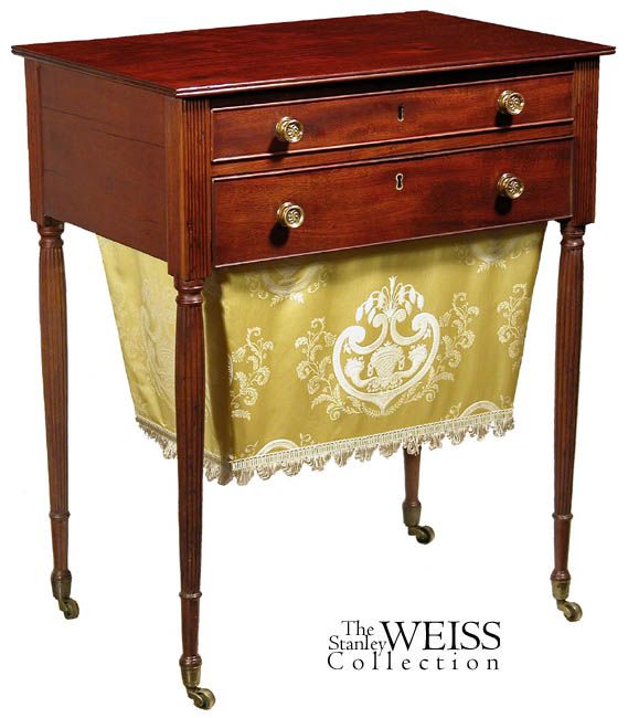 SWC Sheraton Mahogany Sewing Table, NY, c.1800  