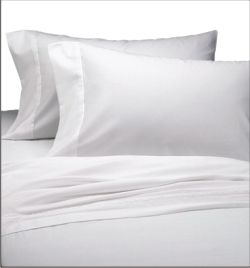 LOT of 6 NEW TWIN SIZE WHITE FLAT SHEETS T 130 MUSLIN  