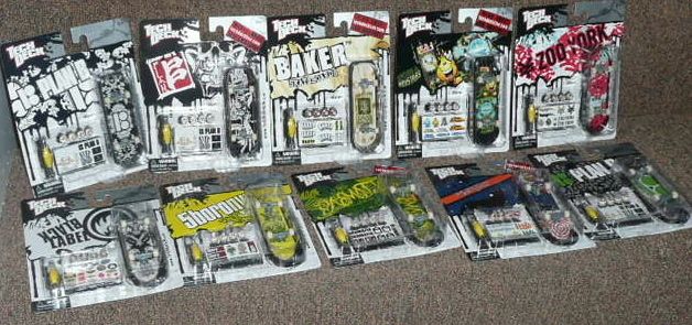   of 10 Tech Deck Fingerboard Skateboards VARIOUS BRANDS 96mm 2007 NEW