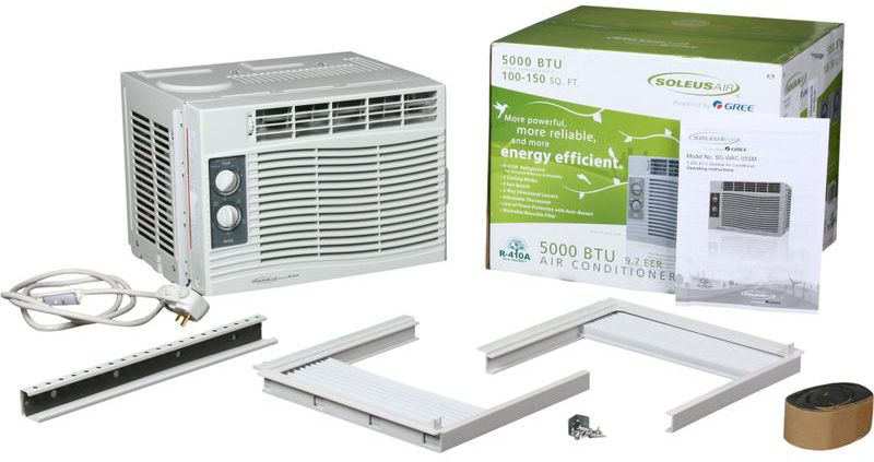 5000 BTU A/C Small Window Air Conditioner, Soleus 150 Sq. Ft 