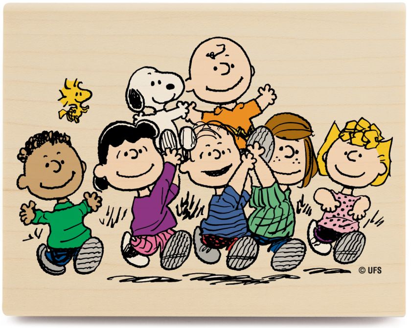 The Peanuts Gang Peanuts Mounted Rubber Stamp 3X4 PEJR 1011  