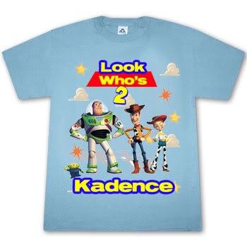 Personalized Toy Story Birthday T Shirts with Buzz Lightyear, Woody 