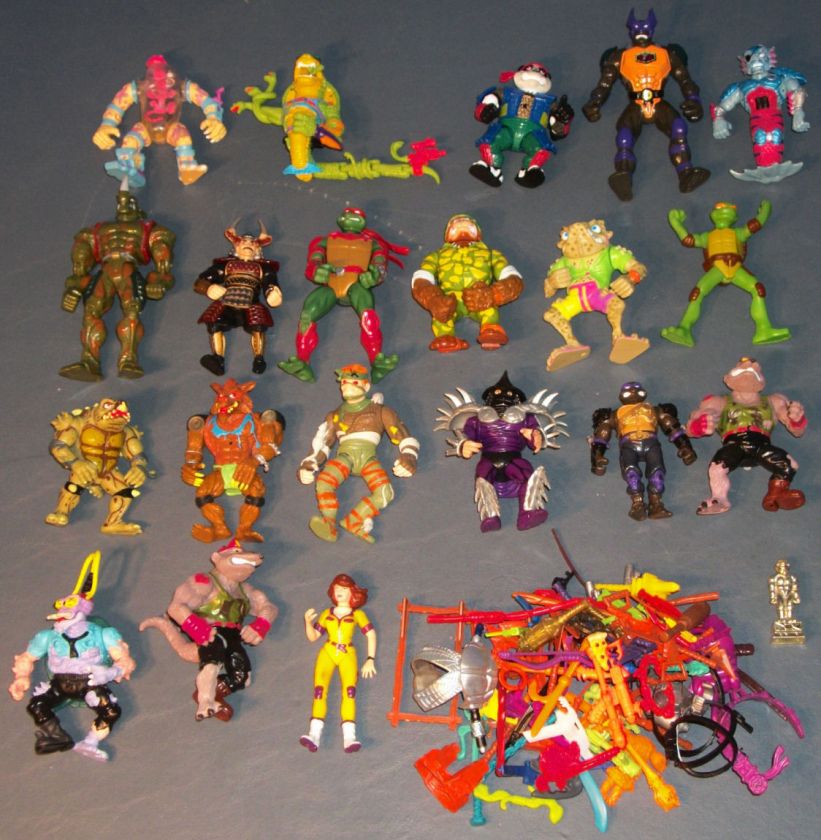   of VINTAGE TEENAGE MUTANT NINJA TURTLES (TMNT) ACTION FIGURES + MORE