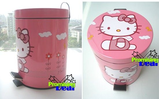 Hello Kitty Trash Can Waste Garbage Bin Wastebaskets R  