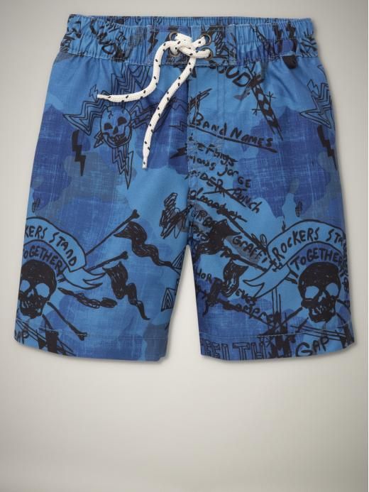 NWT Baby Gap Boys Camo Pirate Swim Trunks  