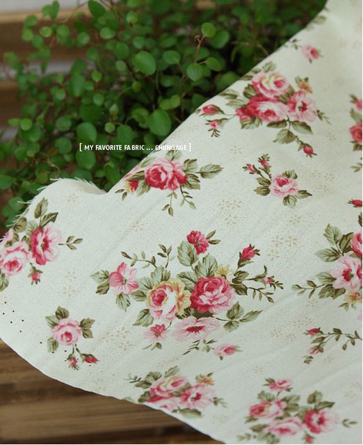 4Color Antique Mini Rose Series Korean Quilt Fabric  